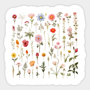 Vintage Flower Botanical Sticker